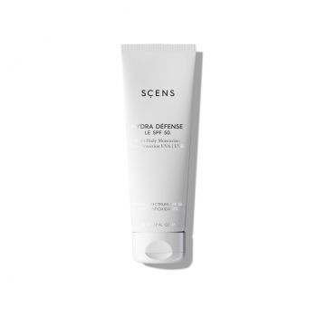 SCENS Hydra Defense SPF50 – Crema facial ligera con hidratación y protección solar SPF 50