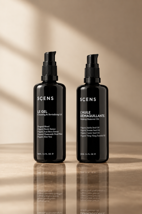 Pack SCENS doble limpieza facial con L’Huile Démaquillante y Le Gel